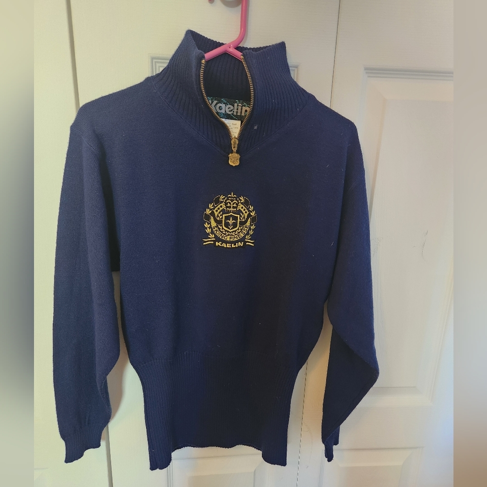 Kaelin Ski Sweater navy/gold - Size small
